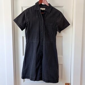 Madewell Black Denim Mini Dress